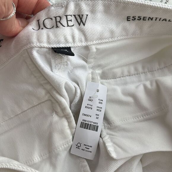 J Crew Wide-leg essential jean in white Womens‎ Size 32 - Picture 9 of 10